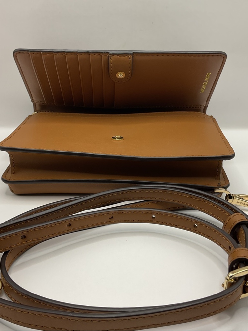 Michael Kors Jet Set Small Crossbody Bag Brown, Light Brown & Dark Brown - Picture 8 of 12